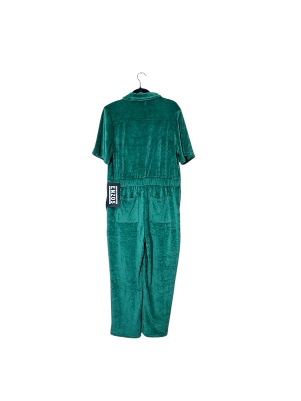 ENZOS Green Velour Women’s Jumpsuit Size L,NWT, - Picture 5 of 8